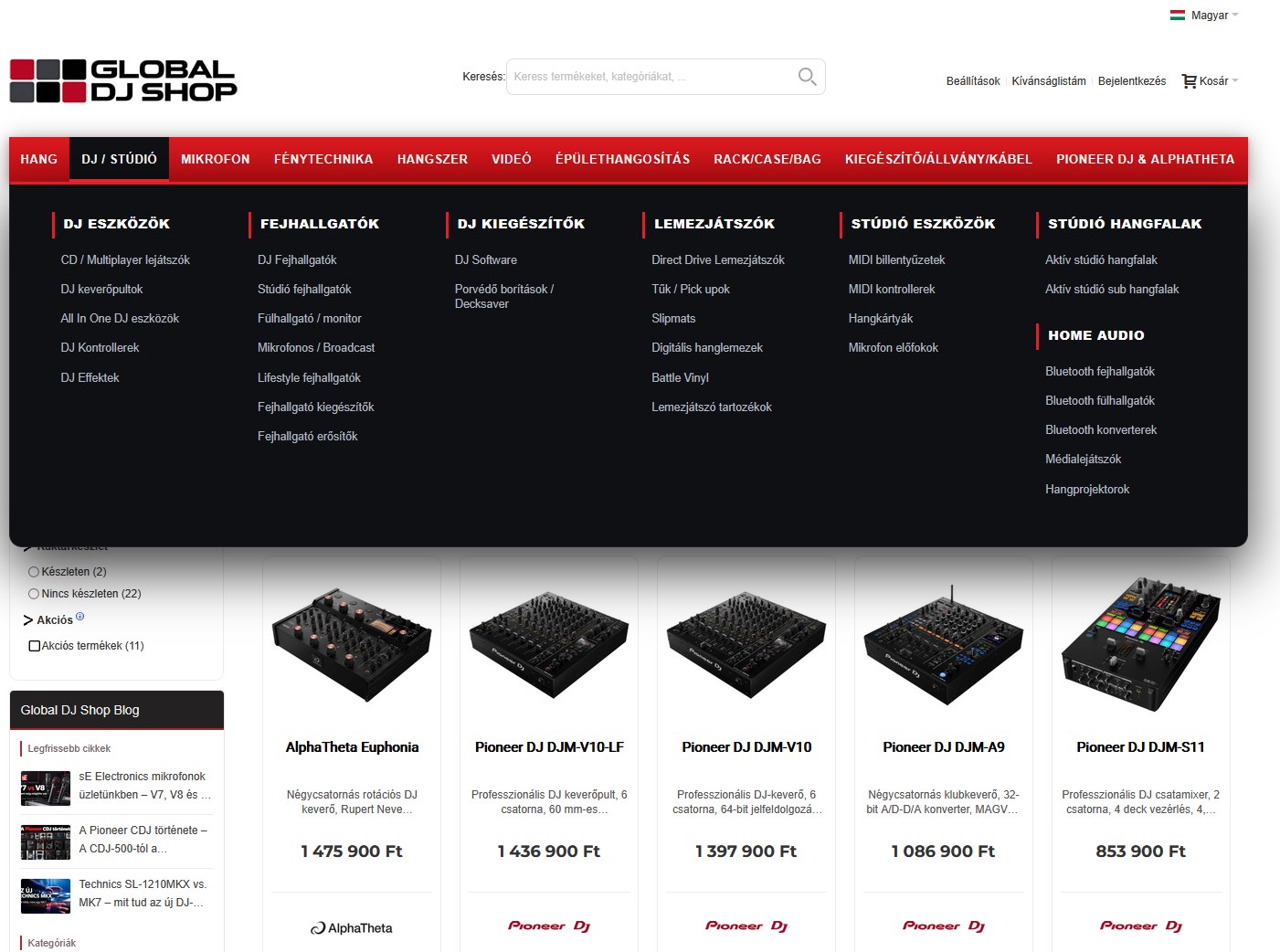 DJ keverőpult – illusztráció, nem a Global DJ Shop képernyőképe